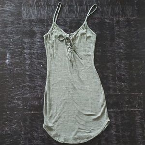 Olive green Mini Dress